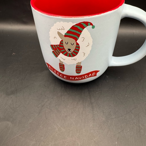 Fleece Navidad Jumbo Mug 18oz Microwave/Dishwasher Safe Christmas Red White - Picture 2 of 4